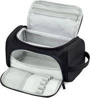 Borsa a Zip per Matite in Canapa con Comparti - Regalo per Studenti della Scuola Materna, Ragazzi, Ragazze, Adolescenti - Classico Nero