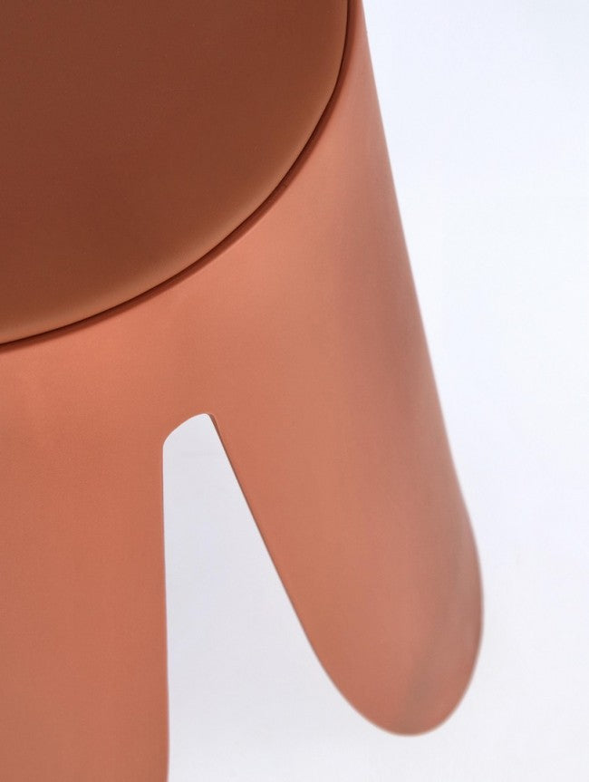 Set 4 Sgabelli  Ø37x47 cm in Similpelle Imogen Terracotta