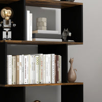 Libreria 5 Ripiani 70x29,5x163 cm in Legno Marrone Rustico