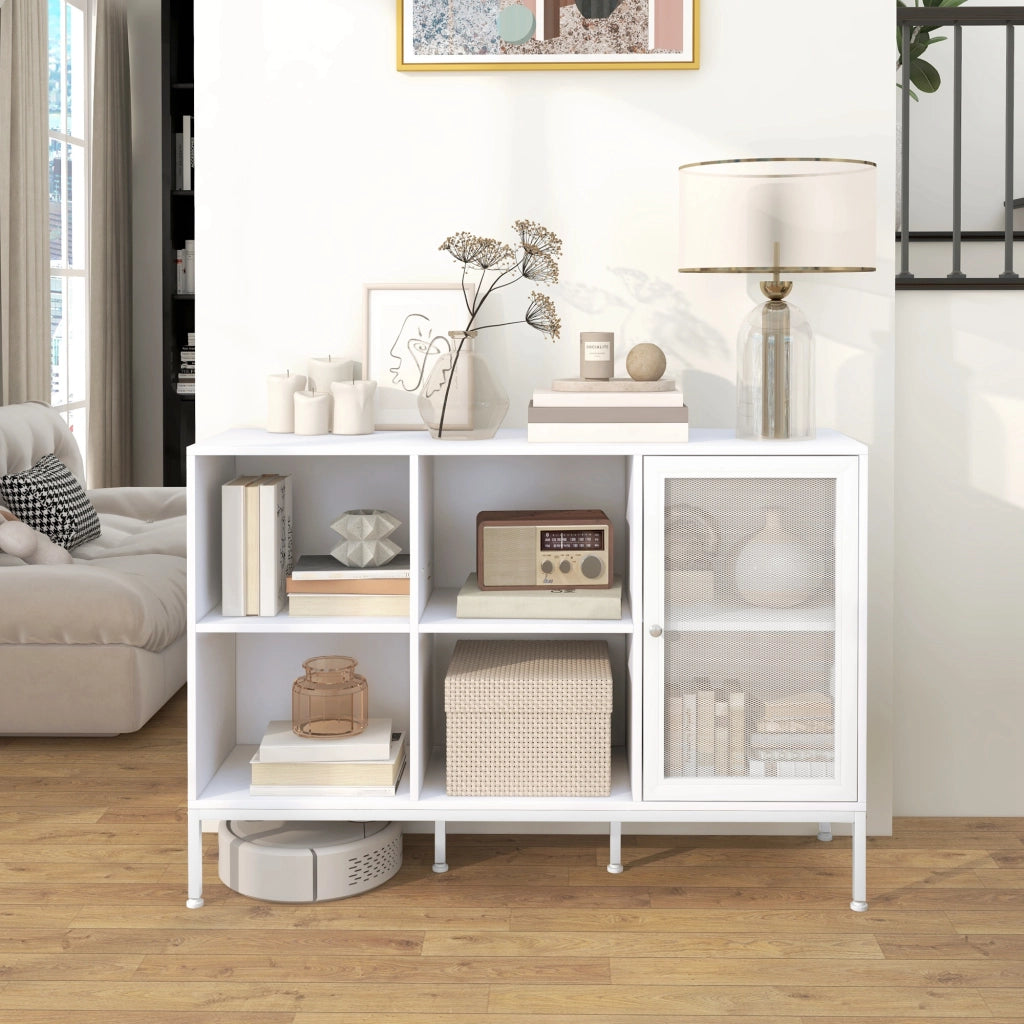 Credenza da cucina ¨C zephmum ¨C bianco, 120x37x81,5 cm