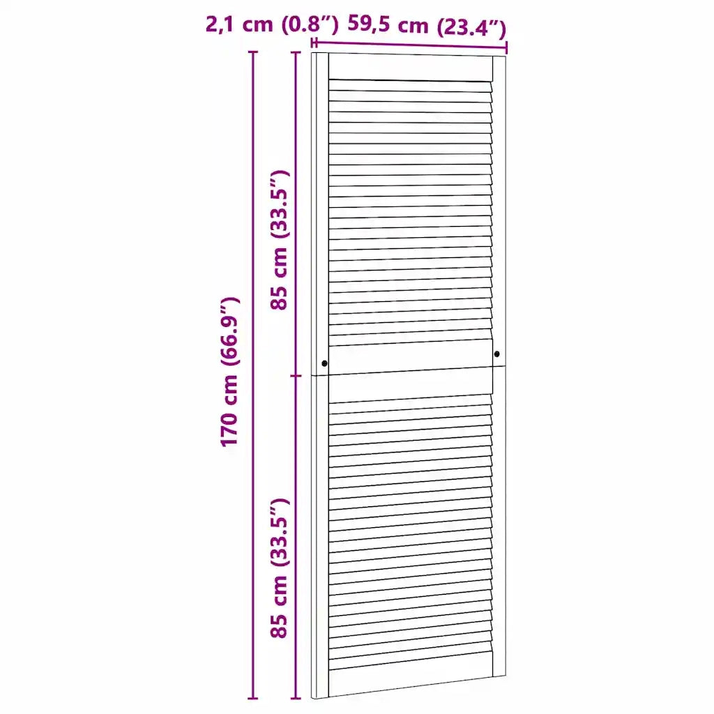 Porta per Armadio Naturale 170 x 2,1 x 59,5 cm Pino massello 42019270
