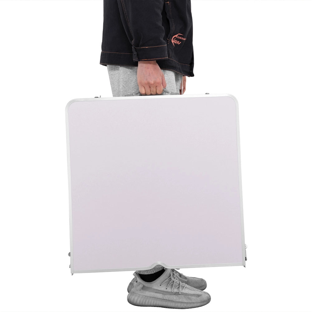 Tavolo PicNic Campeggio Alluminio 120x60 H70cm Pieghevole in Valigetta 3 altezze