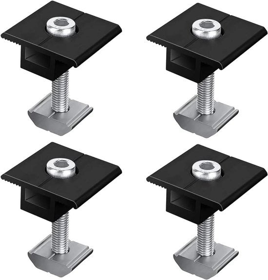 Montanti per pannelli solari in alluminio da 30mm - Set da 4 pezzi