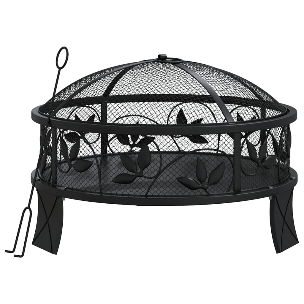 Braciere con attizzatoio 50 cm XXL acciaio 02_0005923