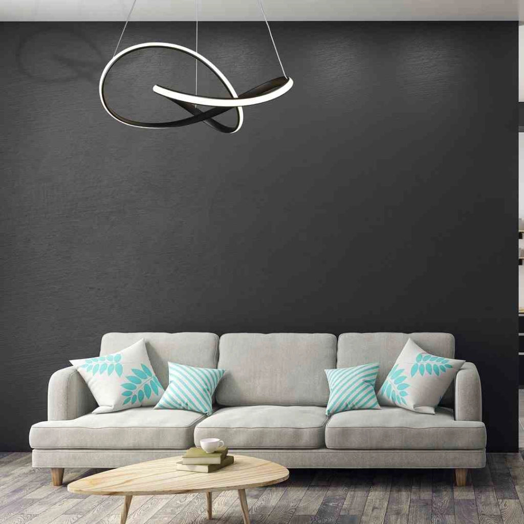 Lampadario sospeso LED Milagro Cappio Ø60 nero 36W 4000K