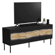 Novolin, Mobile Porta tv un Ripiano, 143.5x40x61.5h cm Nero