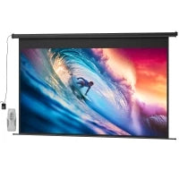 Telo per Proiettore 120" 16:9 Motorizzato con Telecomando, Fissaggio a Muro e Soffitto, Nero