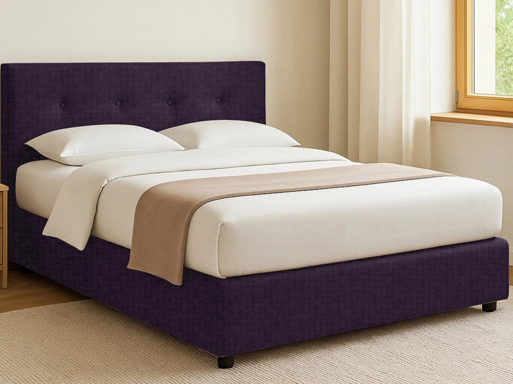 Ripon, Letto Singolo Sfoderabile Made in Italy, Viola