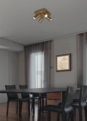 Spot da Interno a Led in Metallo Ottone Antico