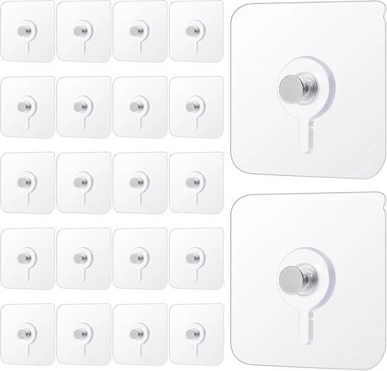 24 pezzi di appigli per foto senza chiodo - appigli per parete senza chiodo - chiodi adesivi - chiodi adesivi per parete - per l'appoggio di foto, cucina, bagno, ufficio, cornice per foto
