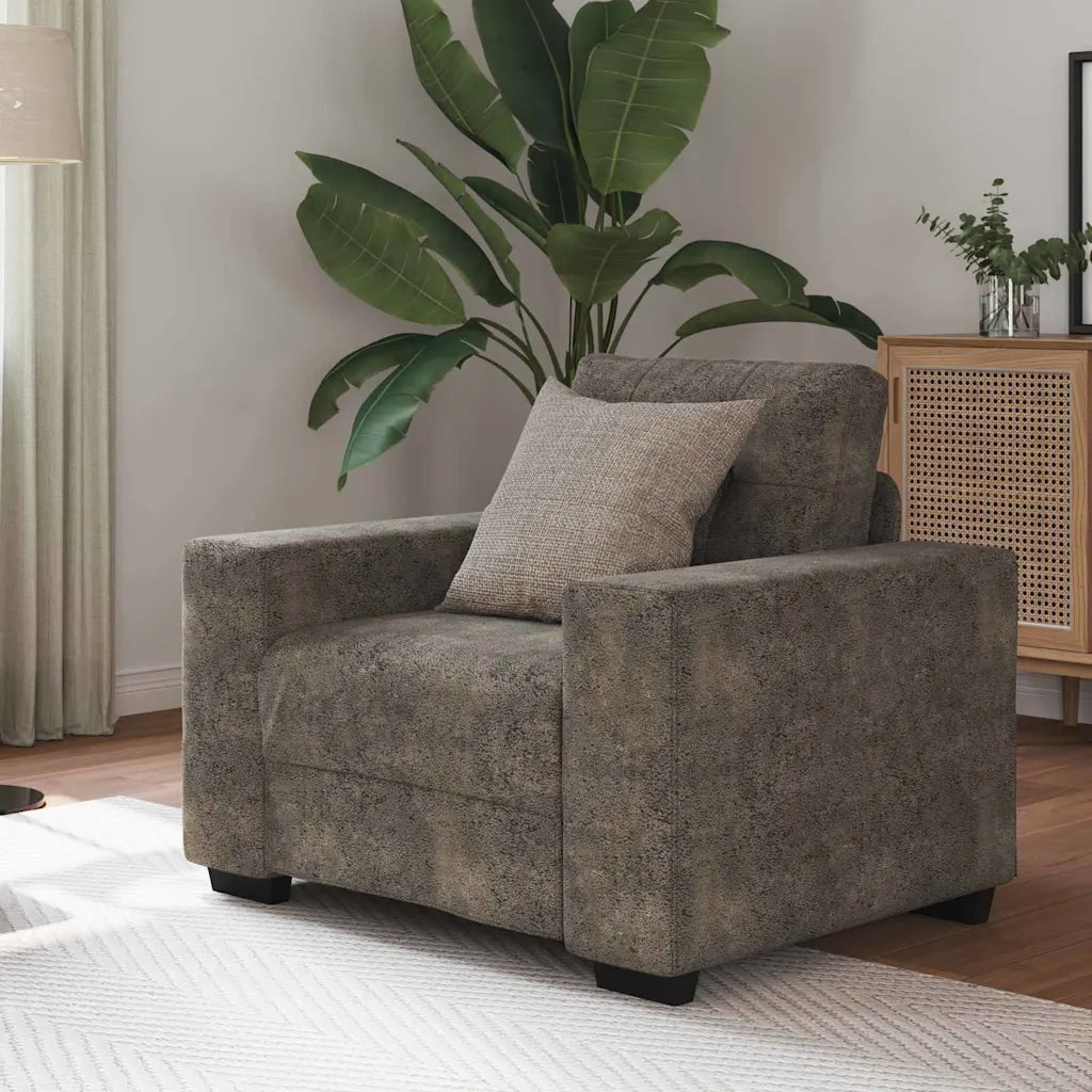 Poltrona Sofa con cuscino Grigio scuro Pelle sintetica 4105109
