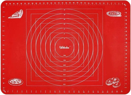 Mat di silicone per la preparazione della pasta grande, 70 x 50 cm, fondo antiaderente per la preparazione della pasta, mat per la lavorazione della pasta, mat per la preparazione della pasta rossa.