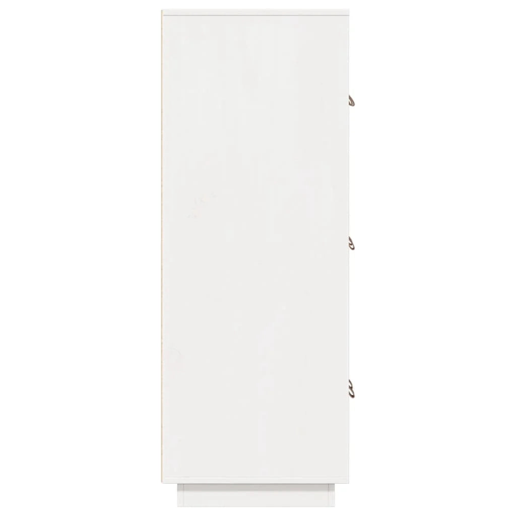 Buffet credenza cassettiera armadio mobile contenitore organizer cucina soggiorno salotto alto 67 x 40 x 108,5 cm legno massello di pino bianco 02_0032479