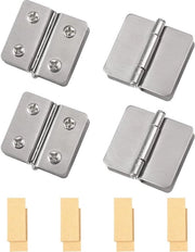 Clip per vetro in acciaio inossidabile a doppia faccia regolabile 4pz - Hinge per porta vetro doccia in vetro 5-6mm - Fissaggio per arredamento