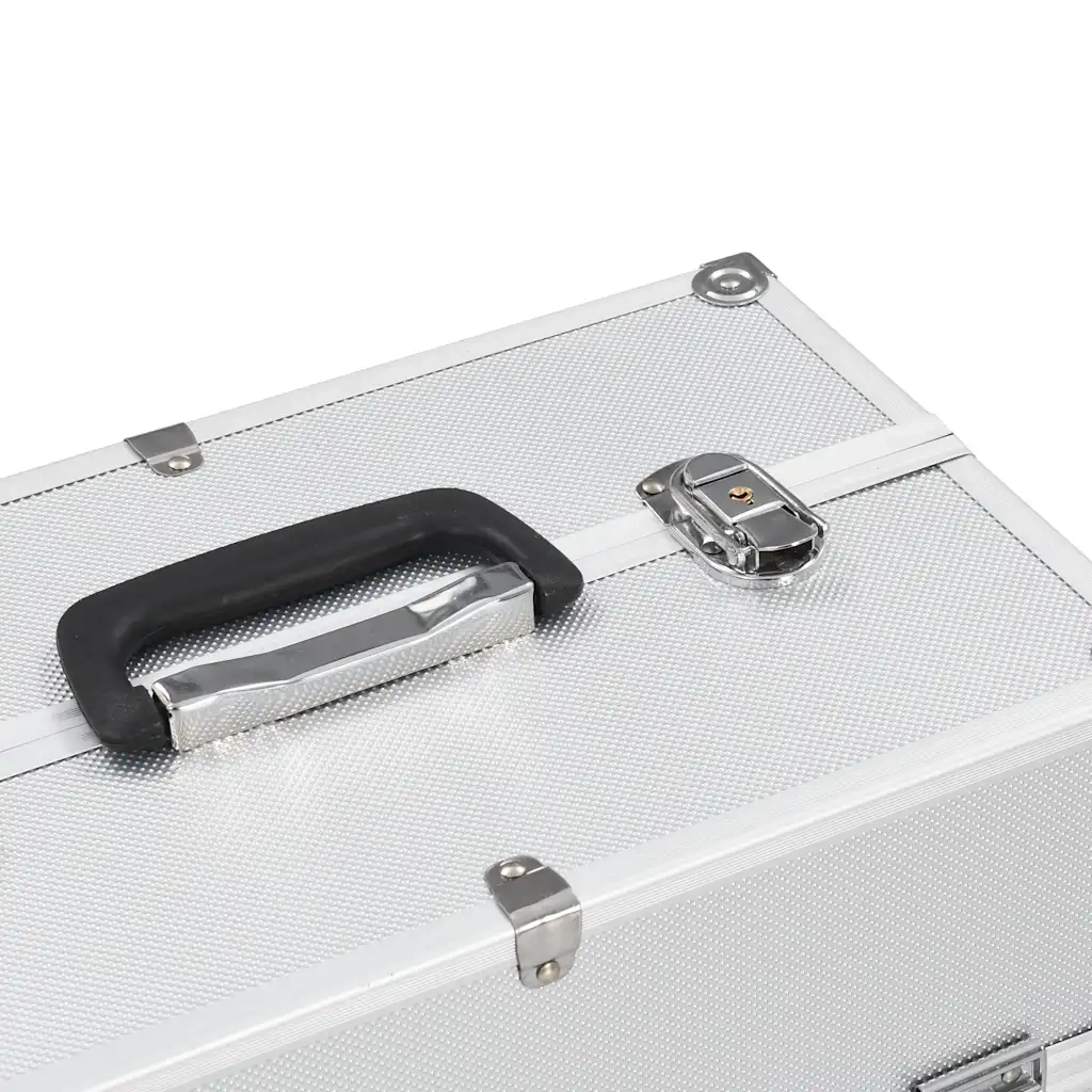 Valigia per Cosmetici 38x23x34 cm Argento in Alluminio CFW3218534