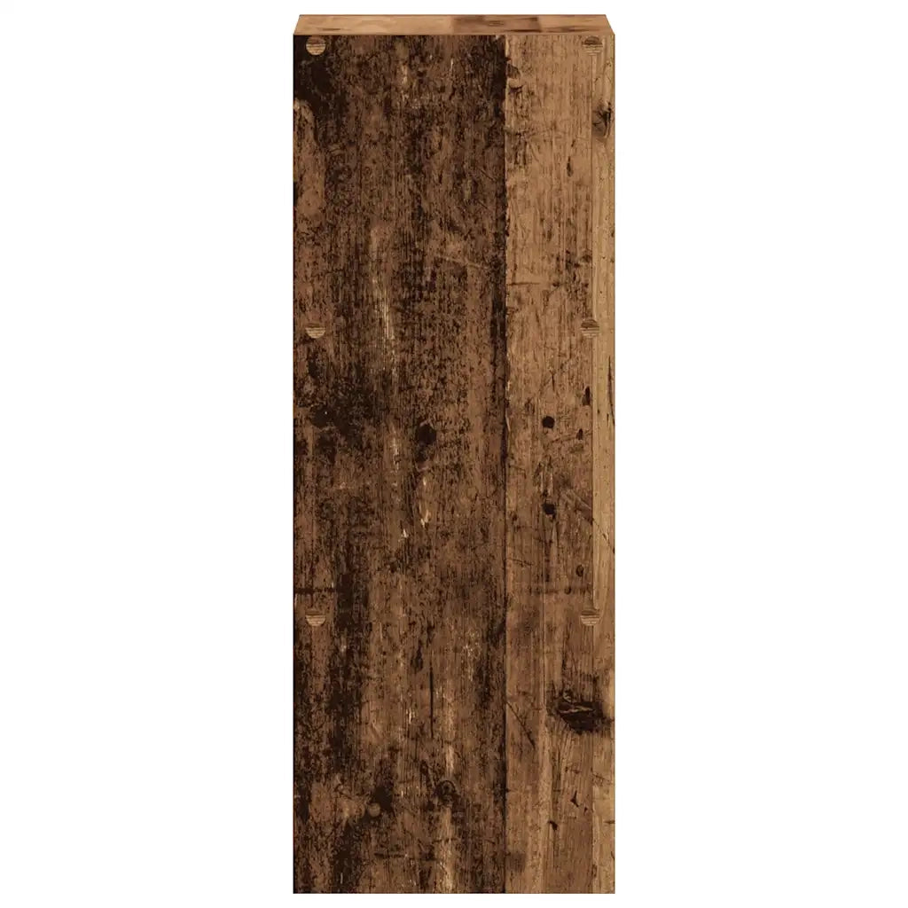 Libreria Impilabili Legno Antico 30x30x80 cm Legno Multistrato 858817