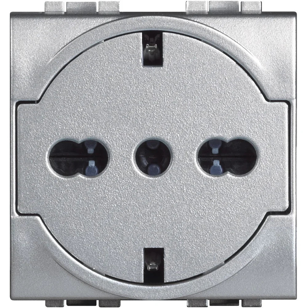 Presa schuko Bticino livinglight FLAT con protezione tech 10/16A NT4140/16F