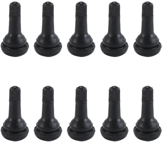 Viti di scarico TR415 - 10 pezzi - Gomma - Viti di scarico a clic - Senza pneumatici - Adatto per Auto/Autoarticolati/Moto - Lunghezza totale 48 mm - Viti di scarico