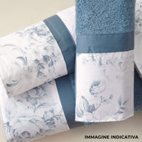 Set Spugna 4 Pezzi Asciugamani Viso + Ospite con Balza Garrini Samantha Rosa