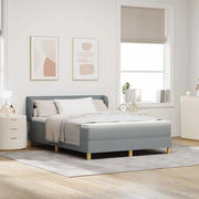 Letto a molle con materasso Grigio chiaro 140 x 200 cm Tessuto 3340150
