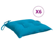 Cuscini per Pallet 6 pz | Cuscini per sedie Azzurri 50x50x7 cm in Tessuto Oxford