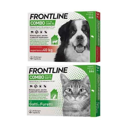 ANTIPARASSITARIO 'COMBO' FRONTLINE cani 10/20 kg - 3 pipette - FRONTLINE