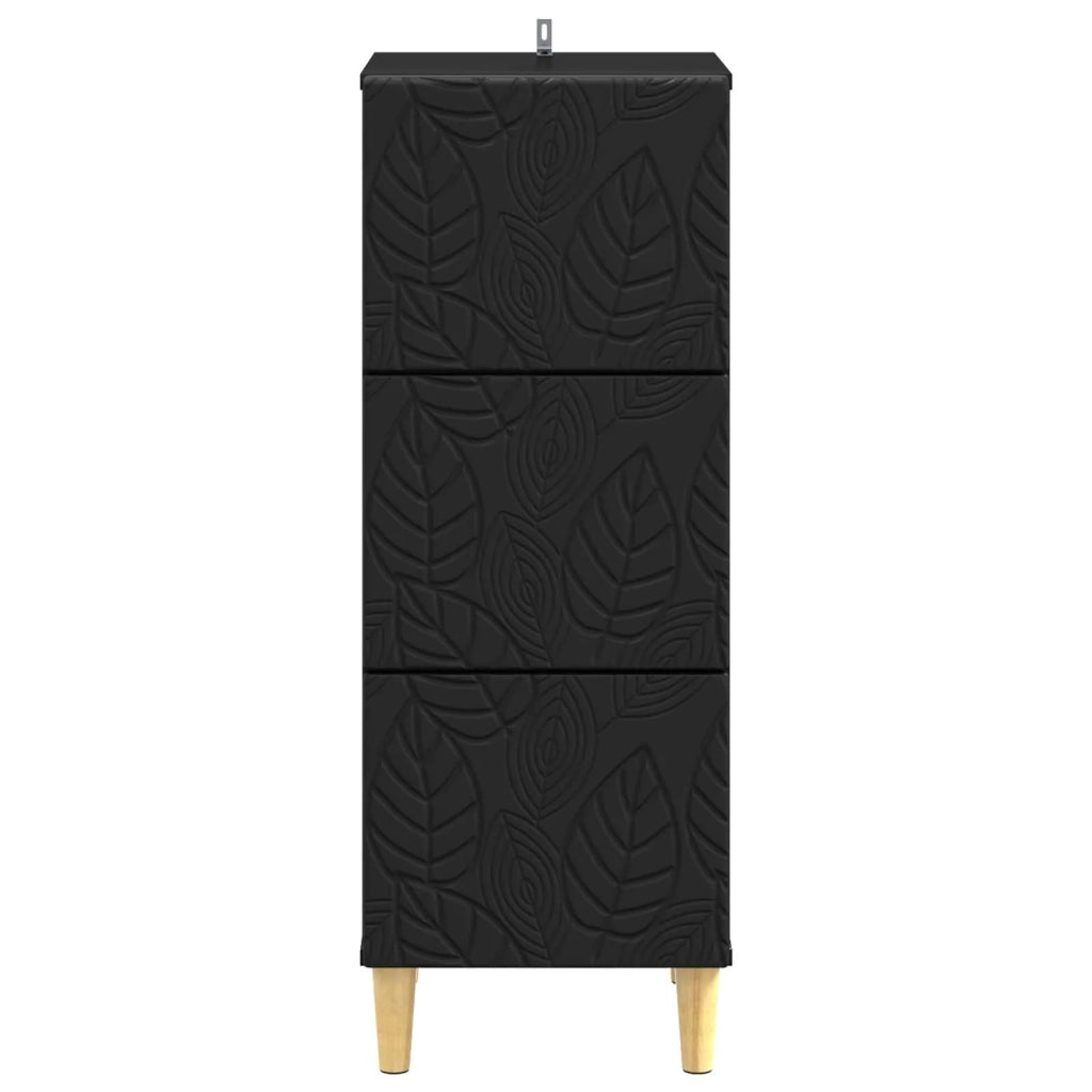 Mobile con Cassetti Nero 33 x 34,5 x 90 cm Legno ingegnerizzato 895076