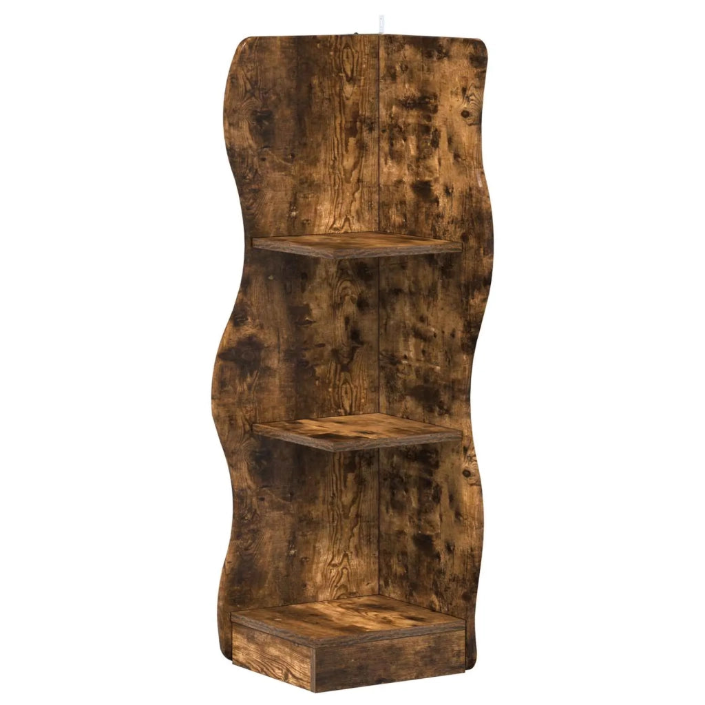 Mensola angolare con lo scaffale Rovere Fumo 34 x 33 x 102 cm