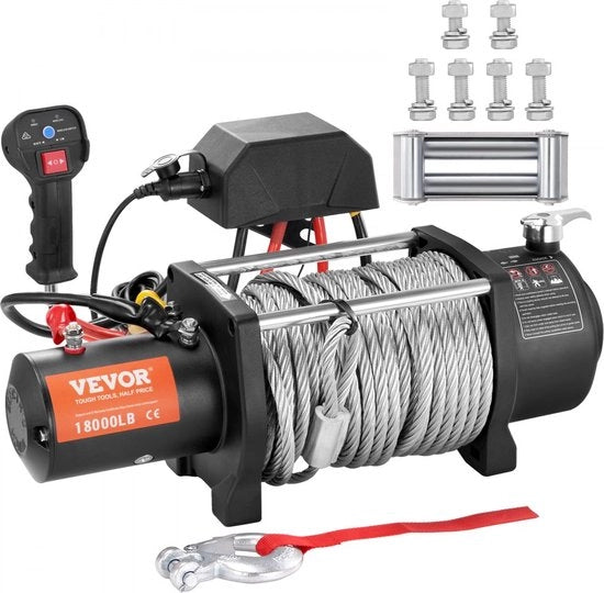 Lier Elettrico 18.000 lb Winch per Veicoli Lier IP67 Cavo in Acciaio Controllo a Radiofrequenza