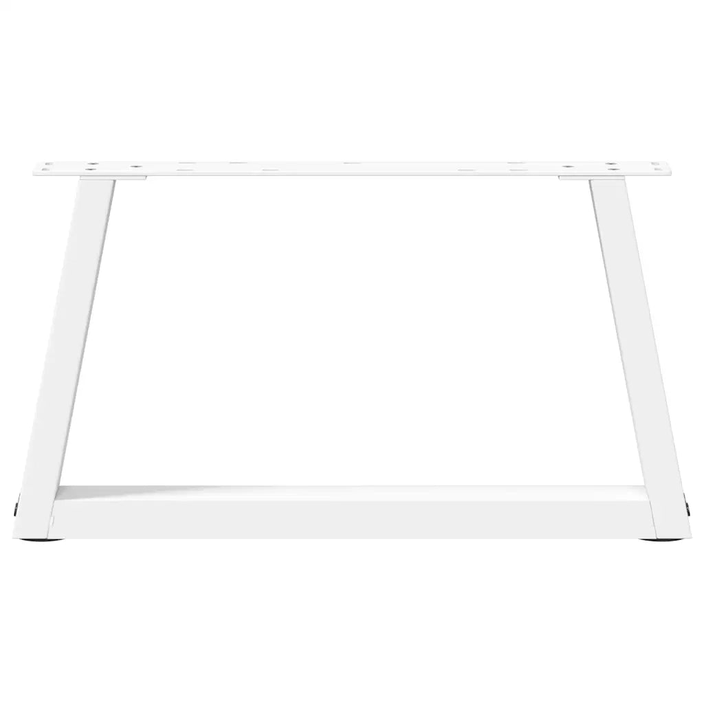 Gambe per Tavolino da Caff¨¨ a Forma di V 2 pz-Set di 2 Gamba per Tavolo Bianche 60x(30-31,3) cm Acciaio 471874