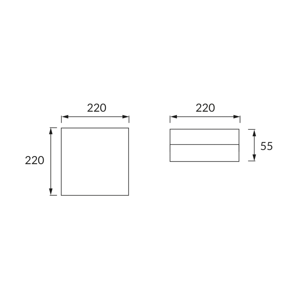 Plafoniera LED quadrata bianca 22cm 24W 4000K Robin Struhm