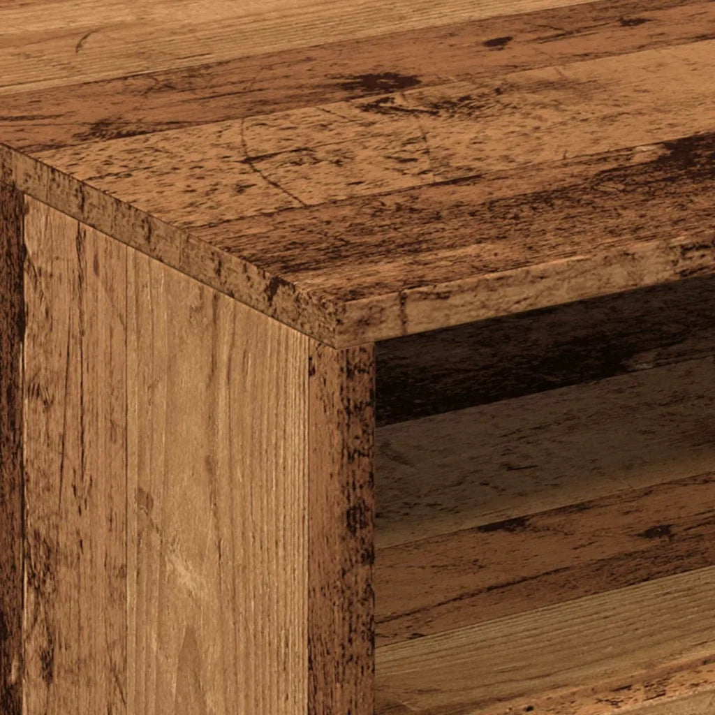 Tavolino da Salotto con Luci LED Legno Antico 50x49x40 cm 857708