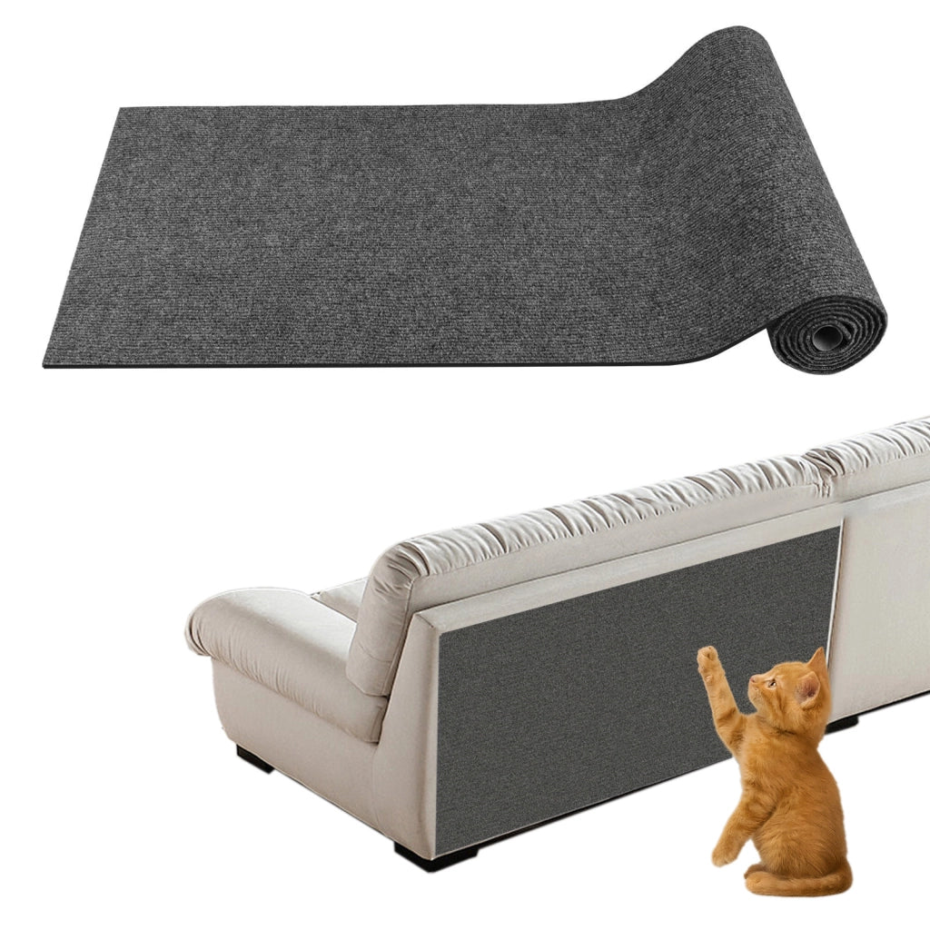 Tappetino tiragraffi autoadesivo per gatti 100x40 cm grigio