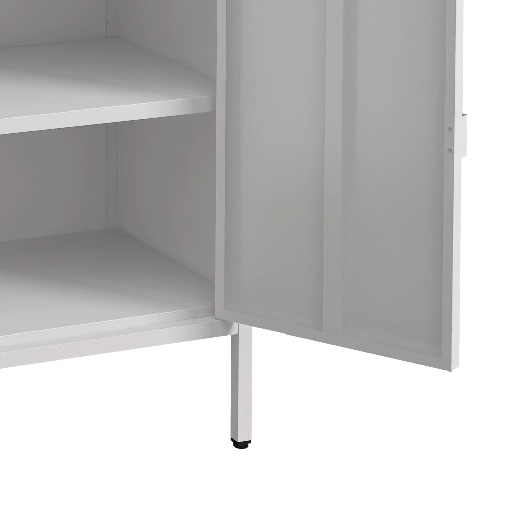 Armadio da ufficio armadietto da ufficio mobiletto portaoggetti per soggiorno ufficio camera da letto officina acciaio 110 x 70 x 40 cm grigio chiaro 03_0006317