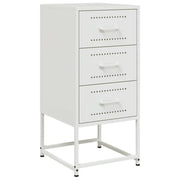 Comodino | Armadio da Notte | Mobiletto da notte Bianco 36x39x78 cm in Acciaio