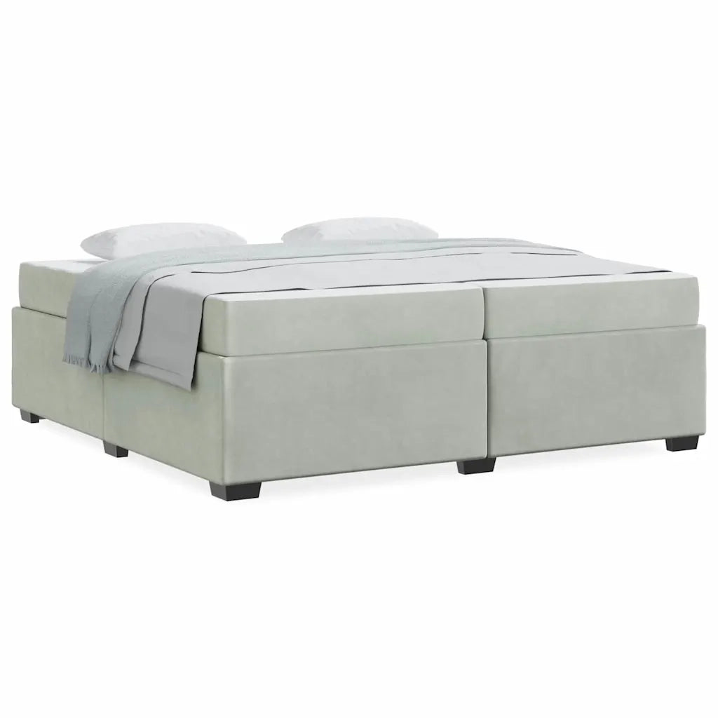 vidaXL Struttura del letto Grigio chiaro 200 x 200 cm Velluto