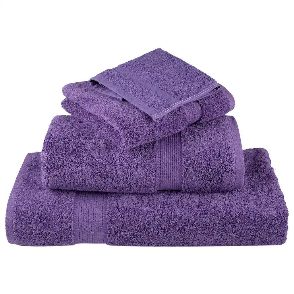 Asciugamani Premium SOLUND 4 pz Viola 100x200 cm 600 g/m² 137366