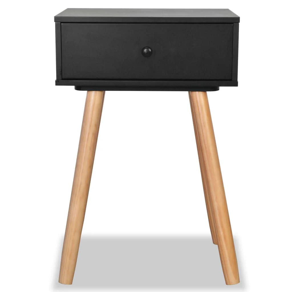 Set di 2 comodini comodini cassettiera mobili per camera da letto MDF 40 x 30 x 61 cm nero 1402025