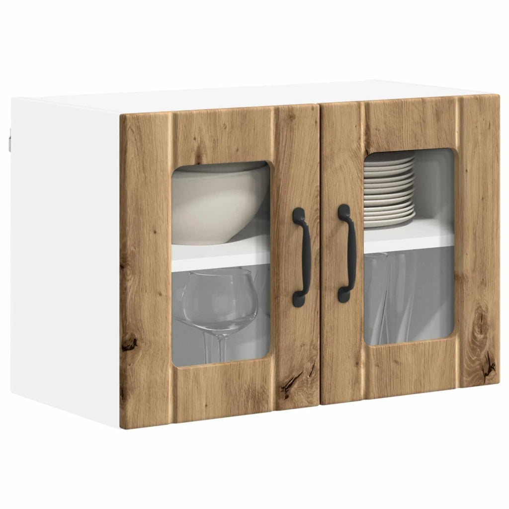 Pensile da cucina | Mobile in vetro da parete LUCCA Rovere Artigianale