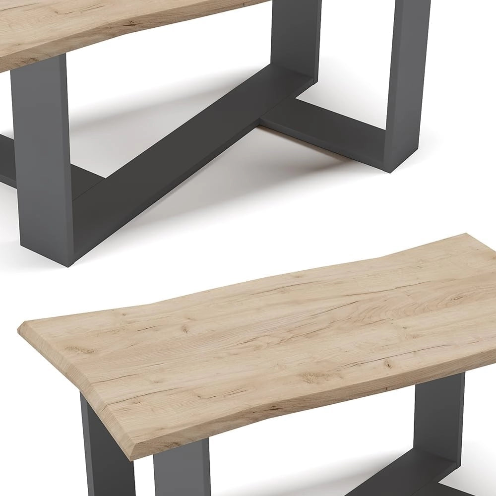 Tavolino Arne, Quercia dorata, 90 x 50 cm, per l'utilizzo come superficie d'appoggio nell'area living