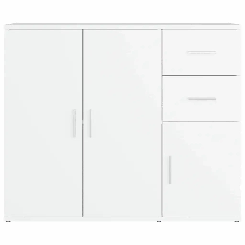 Credenza | Madia | Buffet da pranzo | Armadio da pranzo Bianca 91x29,5x75 cm in Legno Multistrato