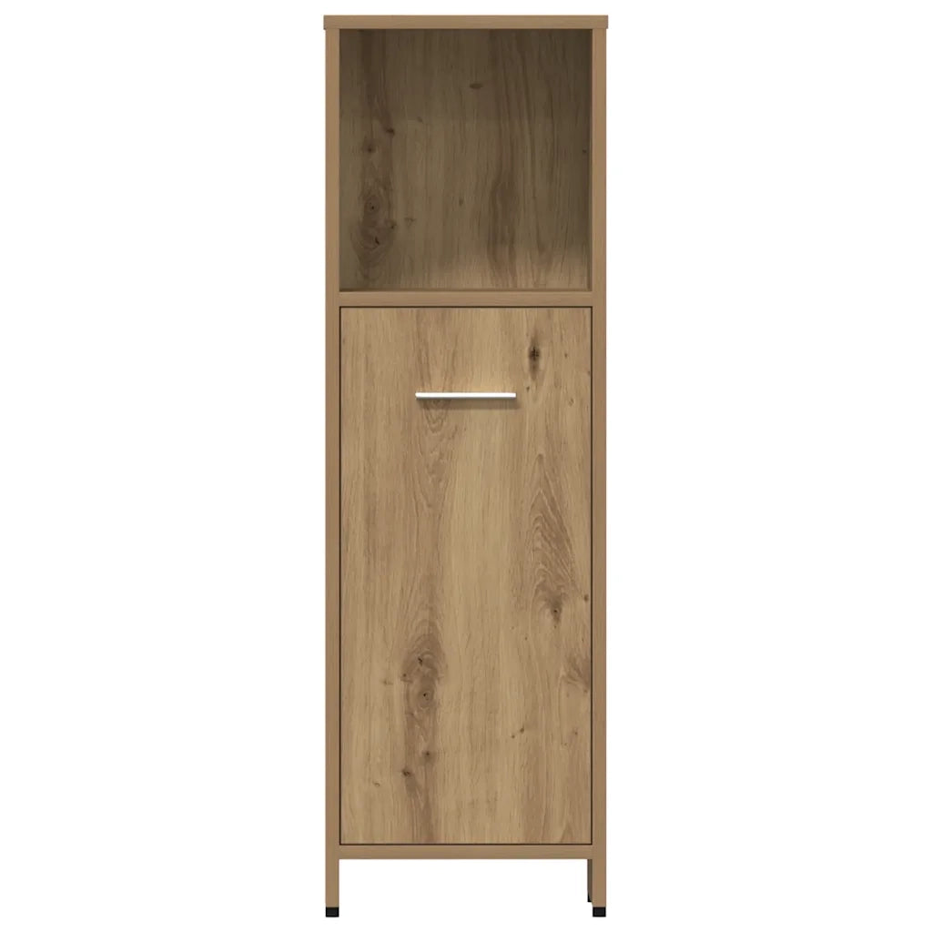 Set Mobili da Bagno 4 pz Rovere Artigianale Legno Multistrato