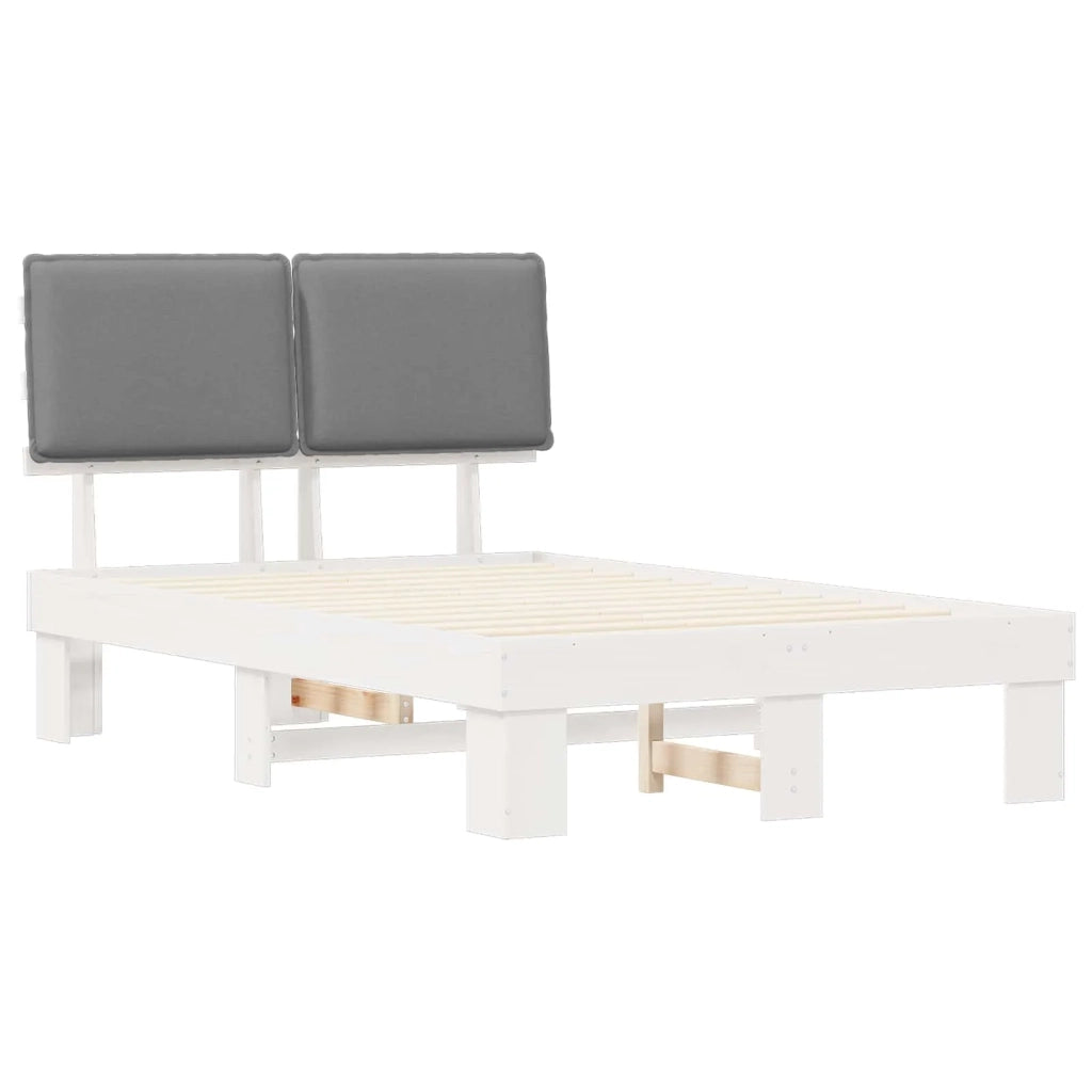 Letto con Testiera Rivestita Grigio chiaro 120 x 200 cm 877283