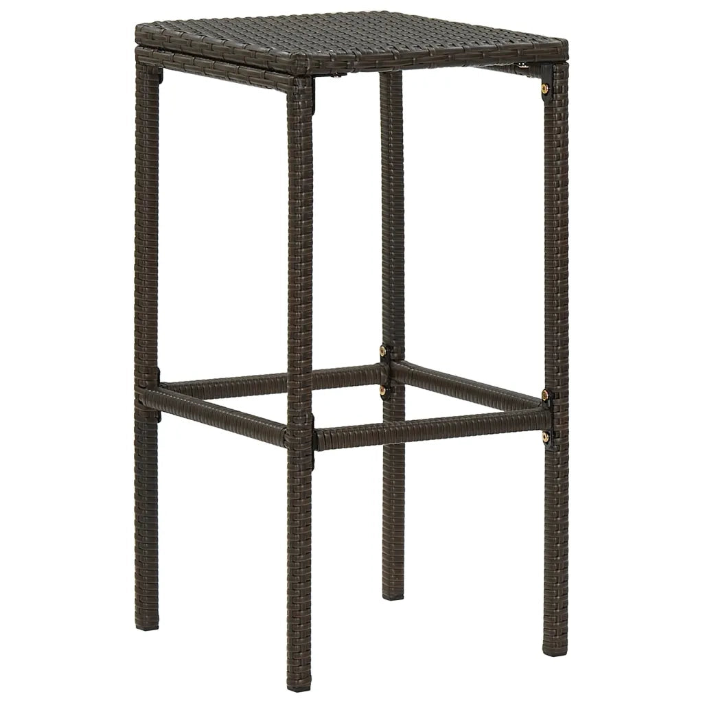 Set da Bar da Giardino 8 pz con Cuscini in Polyrattan Marrone cod mxl 34864