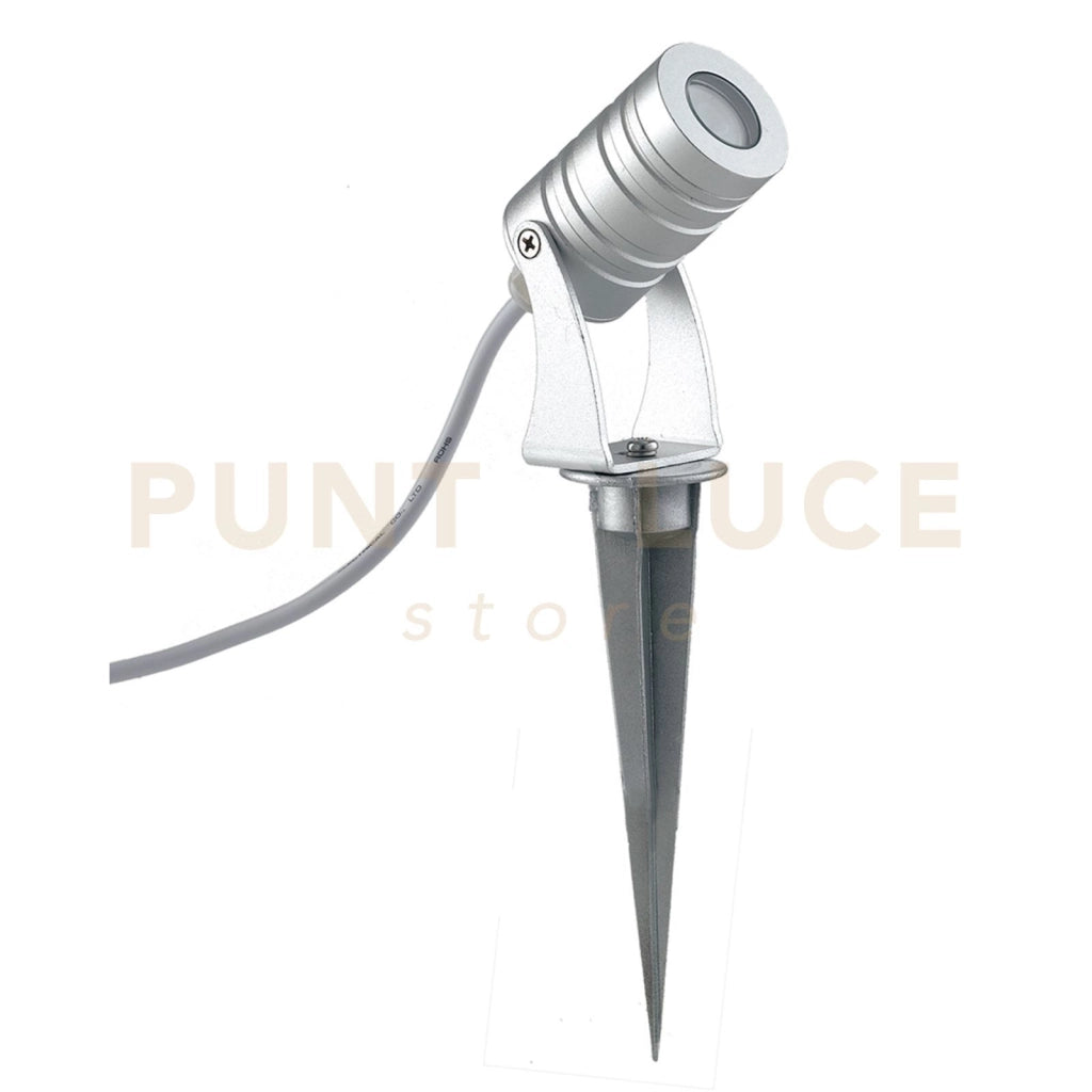 PROIETTORE LED IRIDE DC12 E 24V BIANCO 3W 240LM 6000K DIMMERABILE IP65 CON PICCHETTO 4,2X12CM