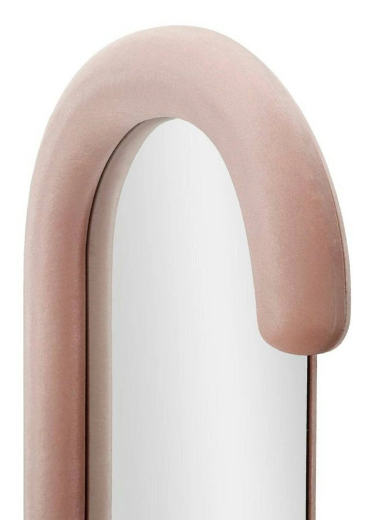 Specchio Shot, Specchiera, Articolo d'arredo a muro, Decorazione con specchio, 60x7 h160 cm, Rosa