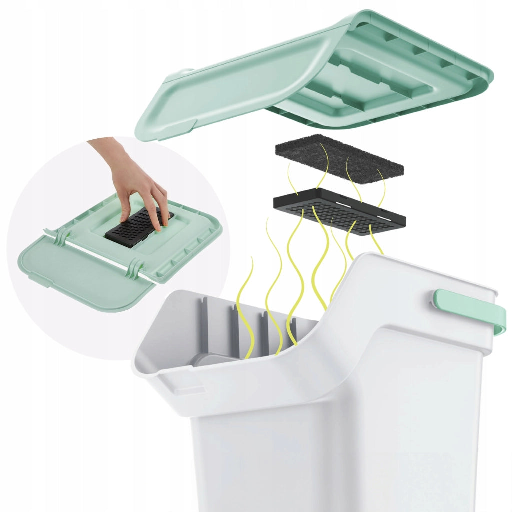 Filtro a carbone universale KADAX per pattumiera, assorbitore di odori, 3 pezzi