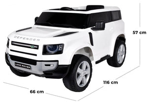 Macchina Elettrica per Bambini 12V con Licenza Land Rover Defender Bianca