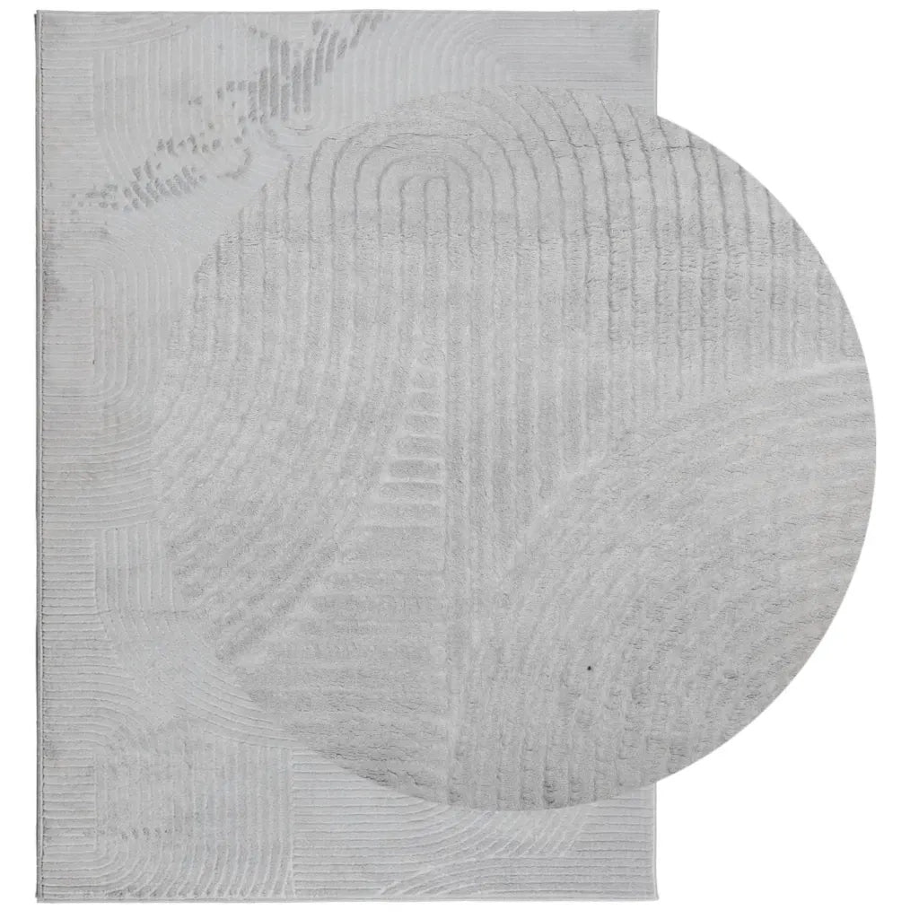 Tappeto del soggiorno | Tappeto IZA a Pelo Corto Aspetto Scandinavo Grigio 120x170 cm