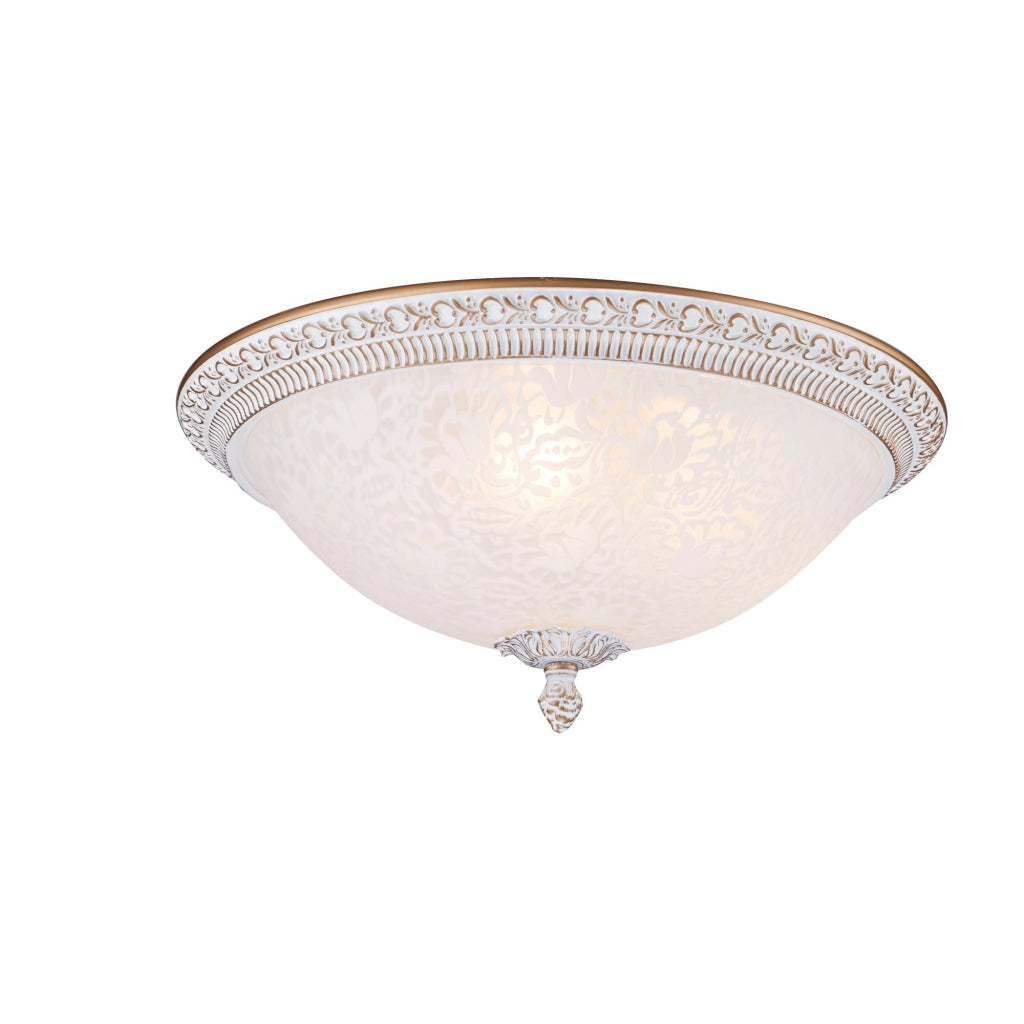 Maytoni Plafoniera contemporanea Pascal 3 luci E27 bianco metallo vetro